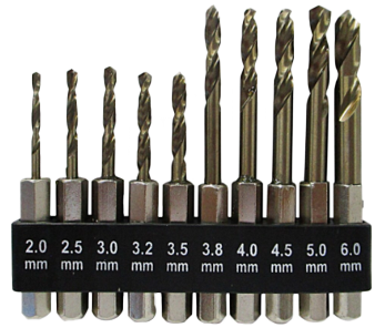 ステンレス鉄工用ミドルタイプドリルセット